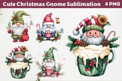 Cute Christmas Gnome Sublimation PNG Product Image 1
