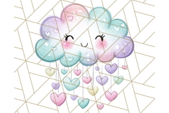 Kawaii Weather Clipart PNG, Cute Pastel Weather Icons Product Image 3