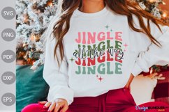 Jingle all the way SVG Design / Christmas Tshirt Cut File Product Image 1