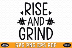 Rise and Grind SVG | Quotes | SVG Cut files Product Image 1