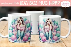 Yarn lover mug wrap PNG for sublimation| Knitting crochet Product Image 2
