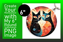 Gorgeous Circle Design for Sublimation , Cute Cat Product Image 1