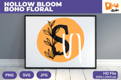 Hollow Bloom Boho Floral Monogram Product Image 1
