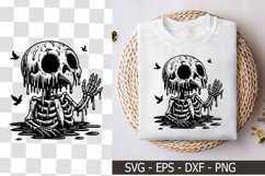 A Melting Bird Skeleton Character - Skeleton SVG Product Image 1