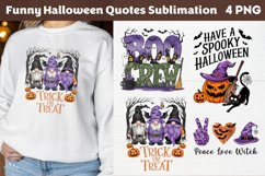 Funny Halloween Quotes Sublimation, Watercolor Clipart Product Image 1