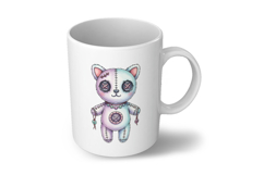 Stitched Bear Doll Necklace Halloween Voodoo PNG Cute Product Image 6