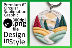 Cute Round Design for Keychains , Holiday Product Image 1