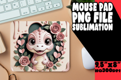 SWEET MOUSE PAD PNG INSPIRATION, Cute Dino Product Image 1