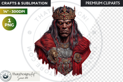 Fantasy Ruler Clipart PNG, Fantasy King &amp; Queen Portrait Product Image 1