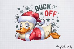 Funny Christmas Duck Sublimation Clipart PNG Product Image 1