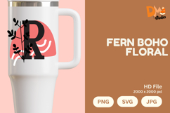 Fern Boho Floral Monogram Product Image 1