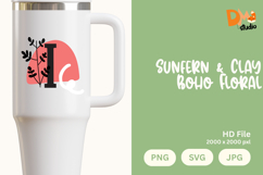 Sunfern &amp; Clay Boho Floral Monogram Product Image 1