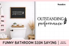 Funny Bathroom Sign Saying SVG | Outstanding Performance Product Image 1