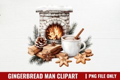 Gingerbread Man Clipart PNG Product Image 1