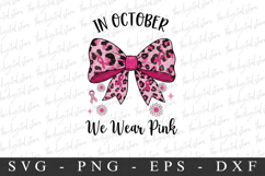 In October | Breast Cancer SVG | Pink Ribbon Product Image 1