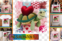 VIBRANT TOTE BAG Design Ideas PNG, Valenines Animals Product Image 1