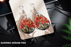 Stained Glass Christmas flowers Earring Design Product Image 1