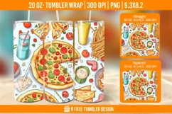 Fast Food Tumbler Wrap Designs, Sublimation Wrap Product Image 1