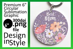 Mom's Day Sublimation Circle Keychain Product Image 1