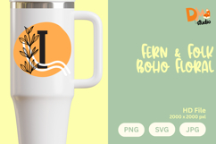 Fern &amp; Folk Boho Floral Monogram Product Image 1