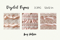 Coquette Lace Valentine Digital Paper Kit Rococo Patterns Product Image 2