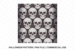 Halloween Skull Pattern Png | Sublimation | Digital Paper Product Image 1