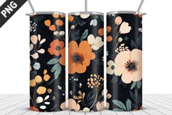 Flowers Tumbler Wrap | Sublimation Design | Tumbler PNG Product Image 1
