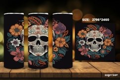 Embroidery Skull Tumbler Wrap | 20 Oz | Sublimation Product Image 6