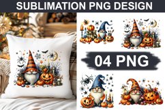 Halloween Gnome - Pillow Sublimation PNG Design Product Image 1