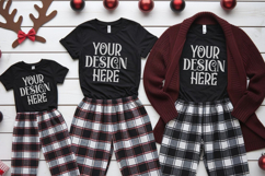 Christmas Family Matching Group Flat Lay T-Shirt Mockups Product Image 1