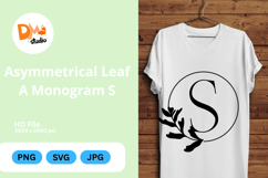 Asymmetrical Leaf Monogram Product Image 1