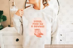 Cupid Find Me a Cowboy Sublimation | Western Valentines PNG Product Image 3