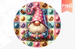 Easter Coffee Gnome Sublimation - Gnome Clipart Design Product Image 1