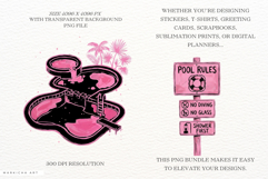 Pink Summer Pool Day Clipart Product Image 2