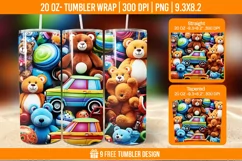 Children Toys Tumbler Wrap Designs, Sublimation Wrap Product Image 1