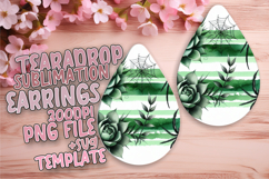 Playful Teardrop Earrings Sublimation , Halloween Product Image 1