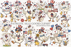 Patriotic Silly Goose Clipart Product Image 1