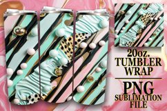 Eye-Catching 3D Leopard Flower Tumbler Wrap Designs Product Image 1