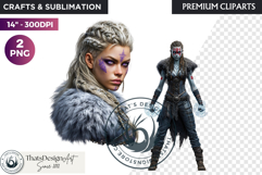 Viking Mythology Giants Clipart, Norse Jotuns gods Product Image 1