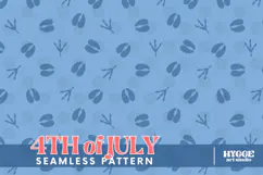 American 4th of July Hoofs and Hen Prints Seamless Pattern Product Image 1