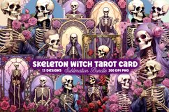 Skeleton Witch Tarot Card Clipart Bundle Product Image 4