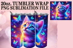 Magical mornings 20oz tumbler wrap, Cat Product Image 1