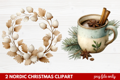 2 Nordic Christmas Clipart | Scandinavian Holiday PNG Product Image 1