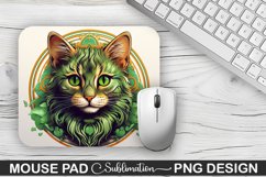 St. Patrick&#039;s Day Cat Sublimation Mouse Pad Design Product Image 1