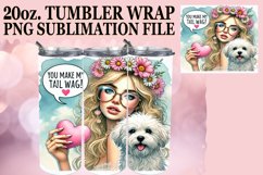 Bright love 20oz tumbler wrap, Dog Mom Product Image 1