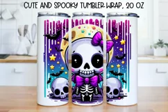 Cute and Spooky Halloween Tumbler wrap PNG, 20 oz. Product Image 1
