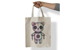 Stitched Bear Doll Necklace Halloween Voodoo PNG Cute Product Image 7