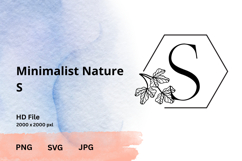 Minimalist Nature Monogram - Elegant Botanical Letter Design Product Image 1