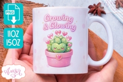 Growing and glowing mug wrap sublimation, Mental health mug Product Image 1