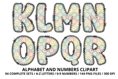 Retro Groovy Alphabet PNG 70s Numbers &amp; Letters 300 DPI Product Image 3